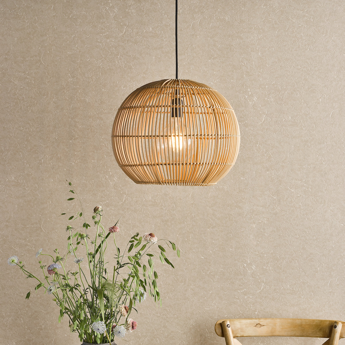KESLER 1LT PENDANT RATTAN
