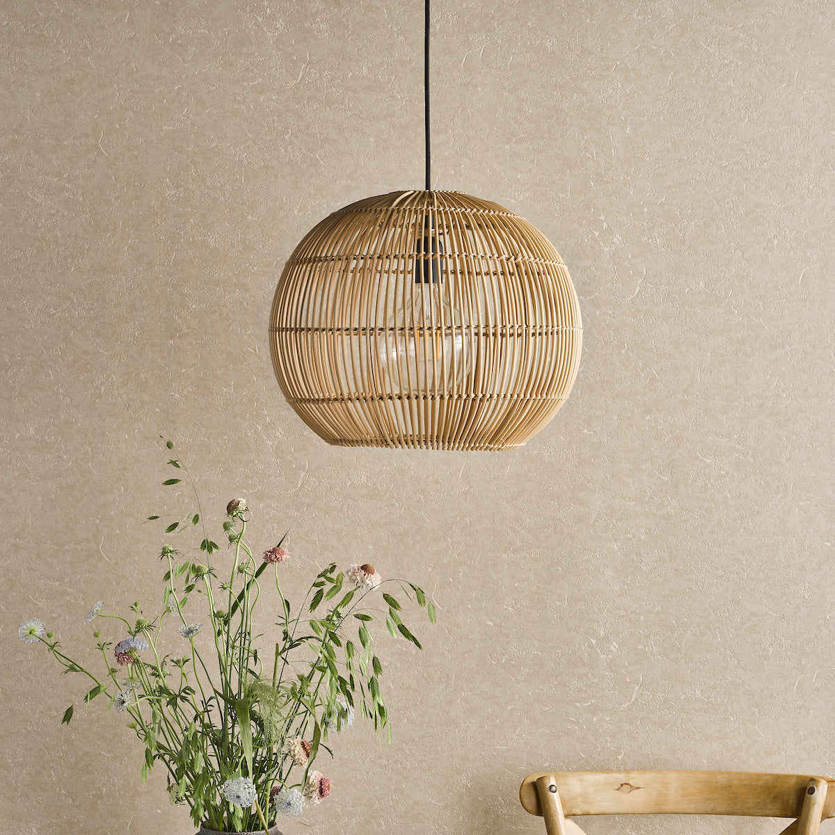 KESLER 1LT PENDANT RATTAN