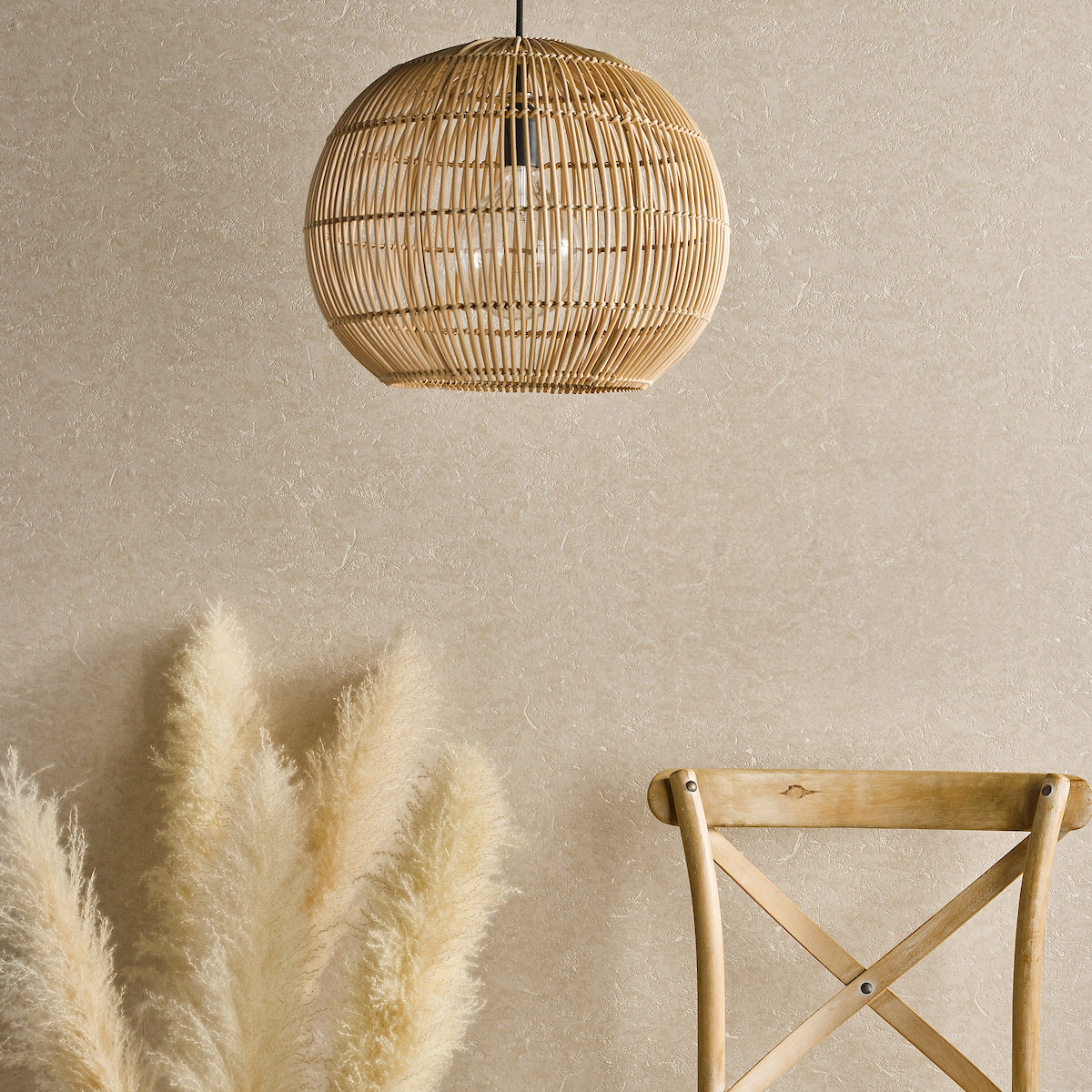 KESLER 1LT PENDANT RATTAN