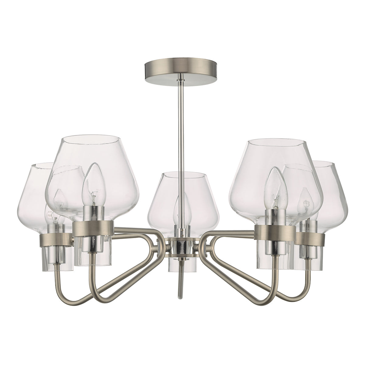 KETA 5LT SEMI FLUSH SAT CHR & POL CHR