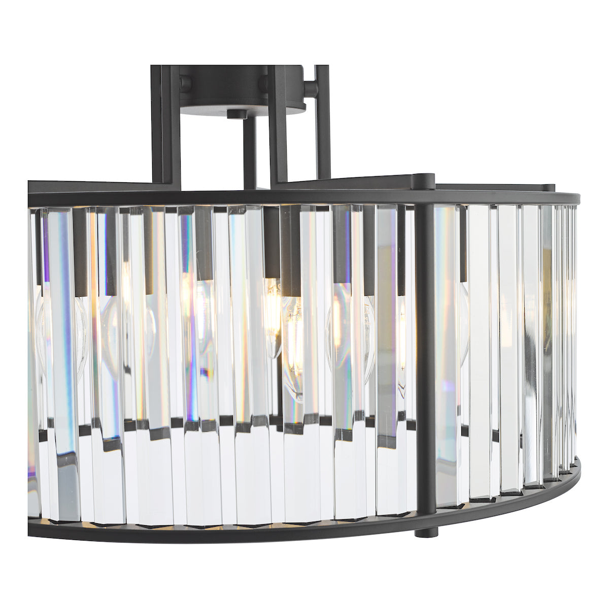 KIRAN 5LT PENDANT BLACK & CLEAR GLS