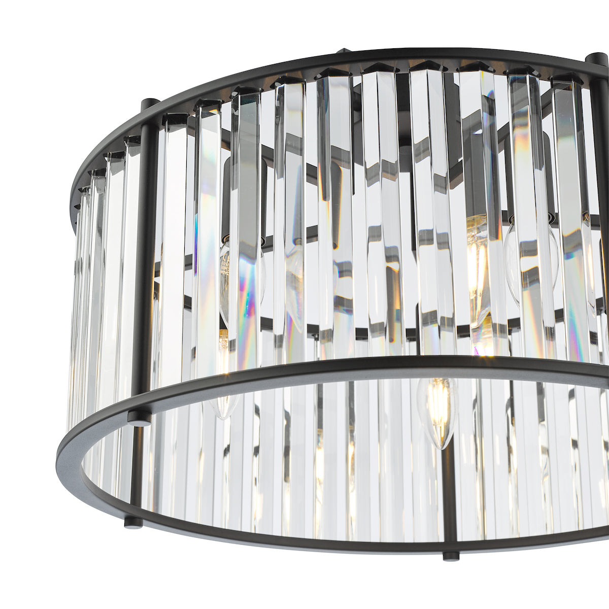 KIRAN 5LT PENDANT BLACK & CLEAR GLS