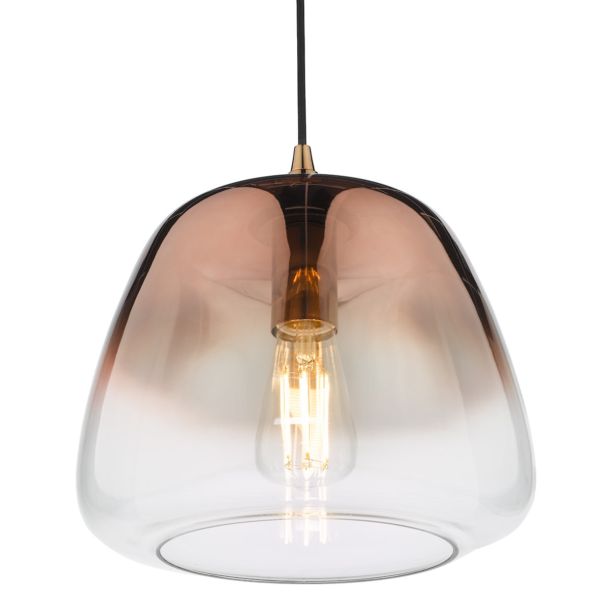 KLAXON 1LT PENDANT OMBRE COPPER GLASS