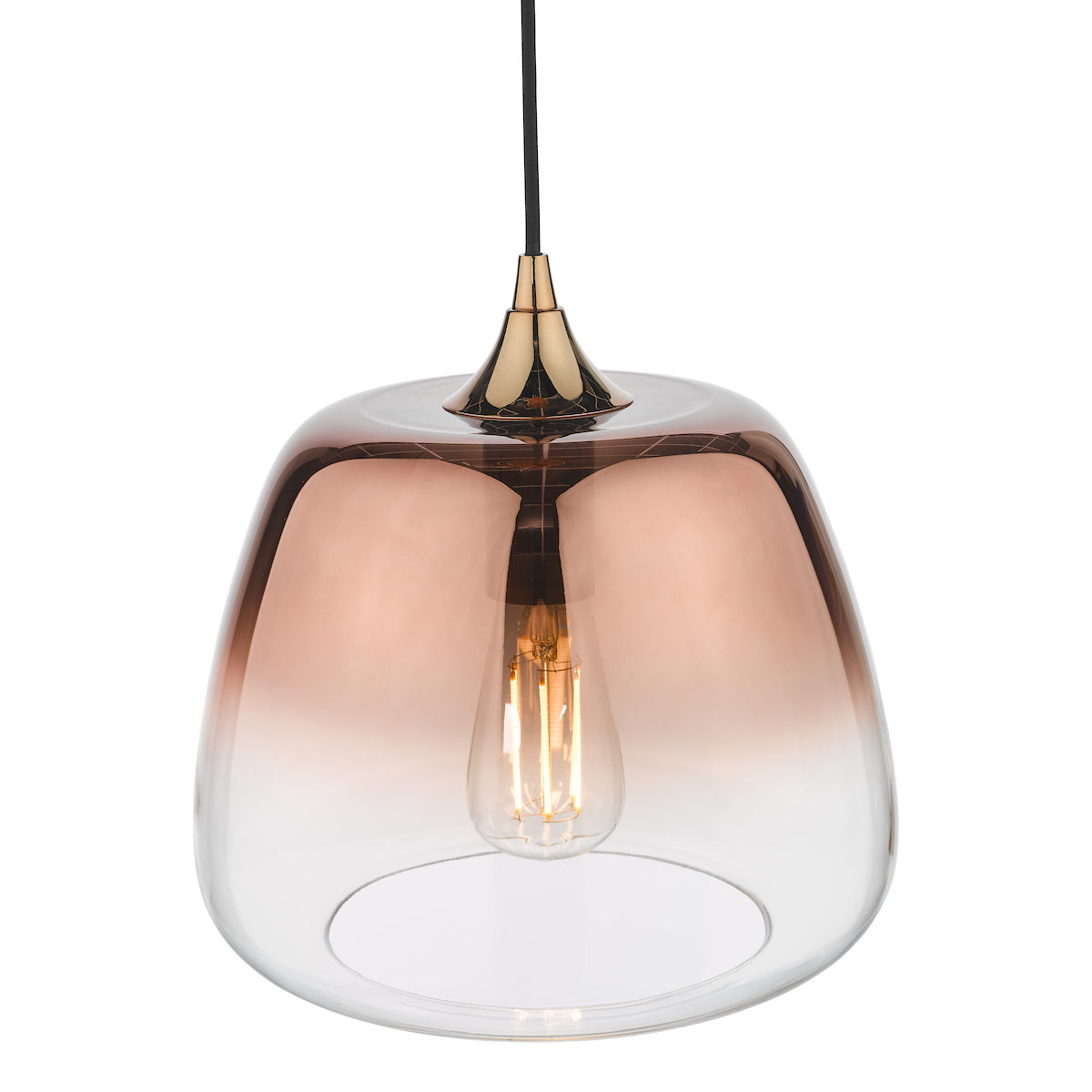 KLAXON 1LT PENDANT OMBRE COPPER GLASS