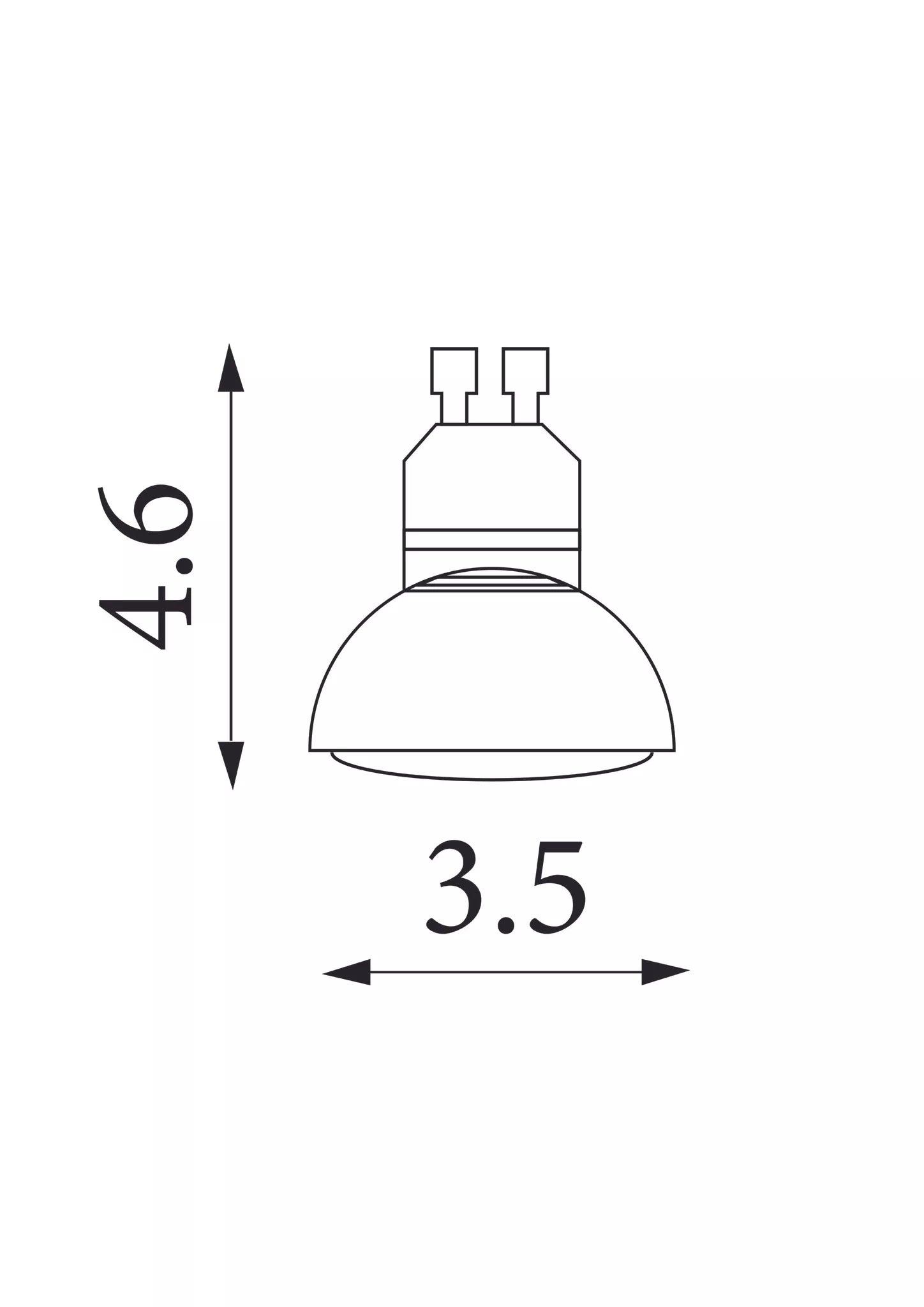 Mini GU10 LED Lamp - 3W, 3000K, Dimmable