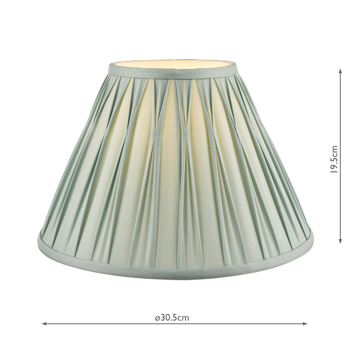 Laura Ashley Fenn Silk Empire Drum Shade Duck Egg 30cm/12 inch