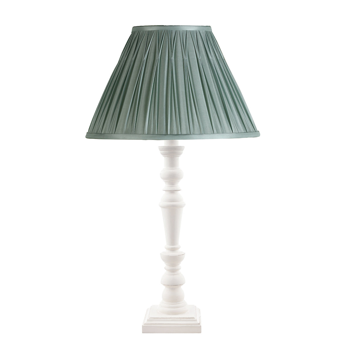 Laura Ashley Tate Wooden Table Lamp Distressed Off White Base Only