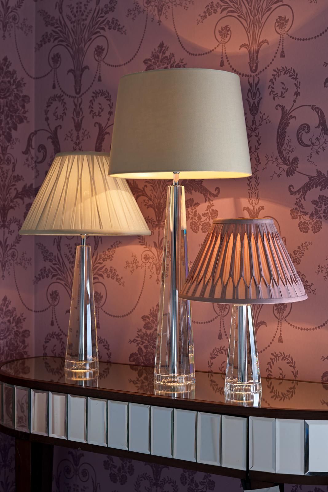 Laura Ashley Blake Large Table Lamp Crystal Polished Chrome Base Only