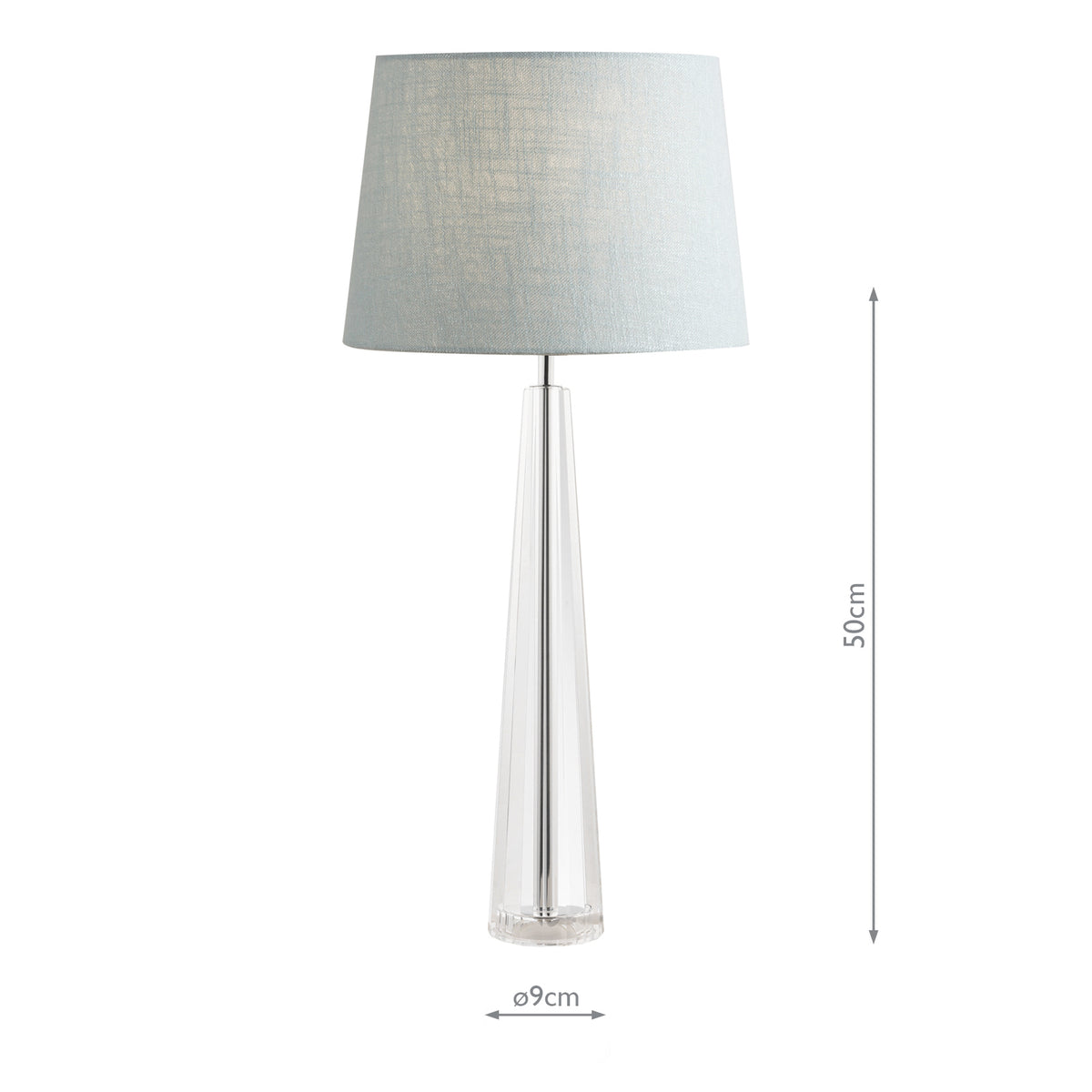 Laura Ashley Blake Large Table Lamp Crystal Polished Chrome Base Only