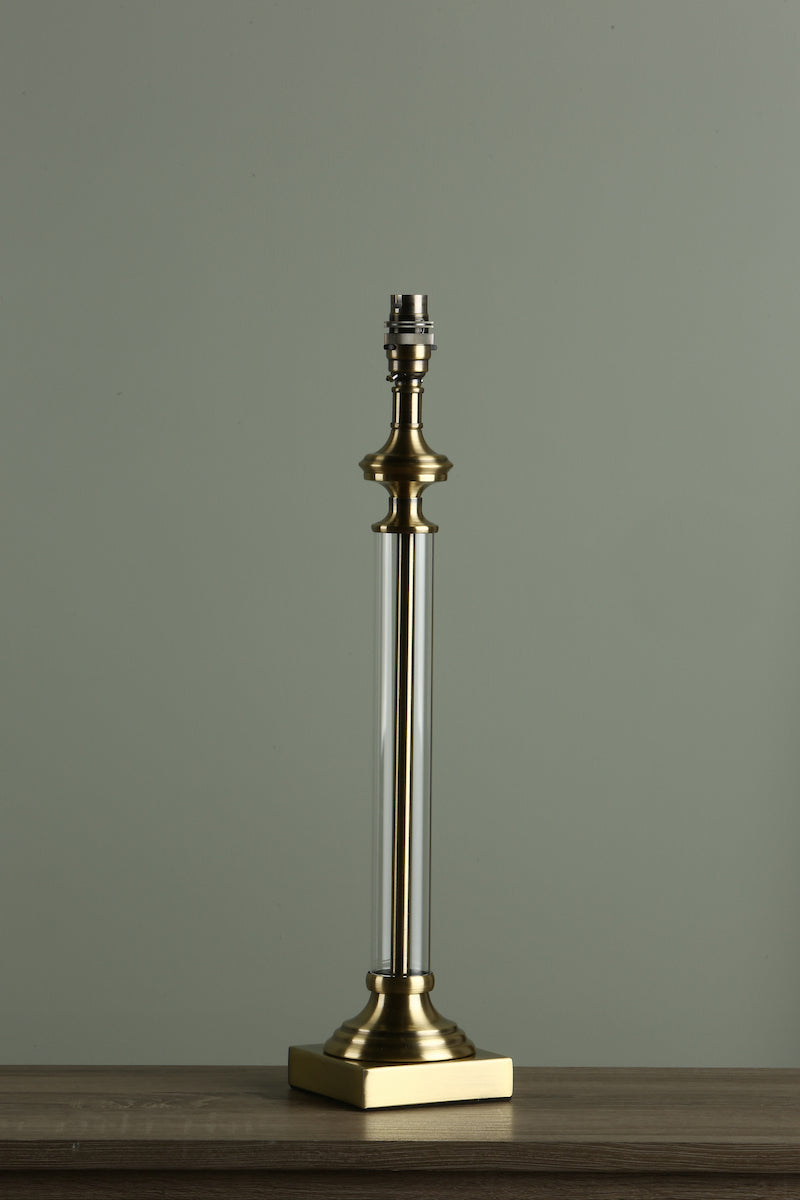 Laura Ashley Winston Table Lamp Antique Brass & Glass Base Only