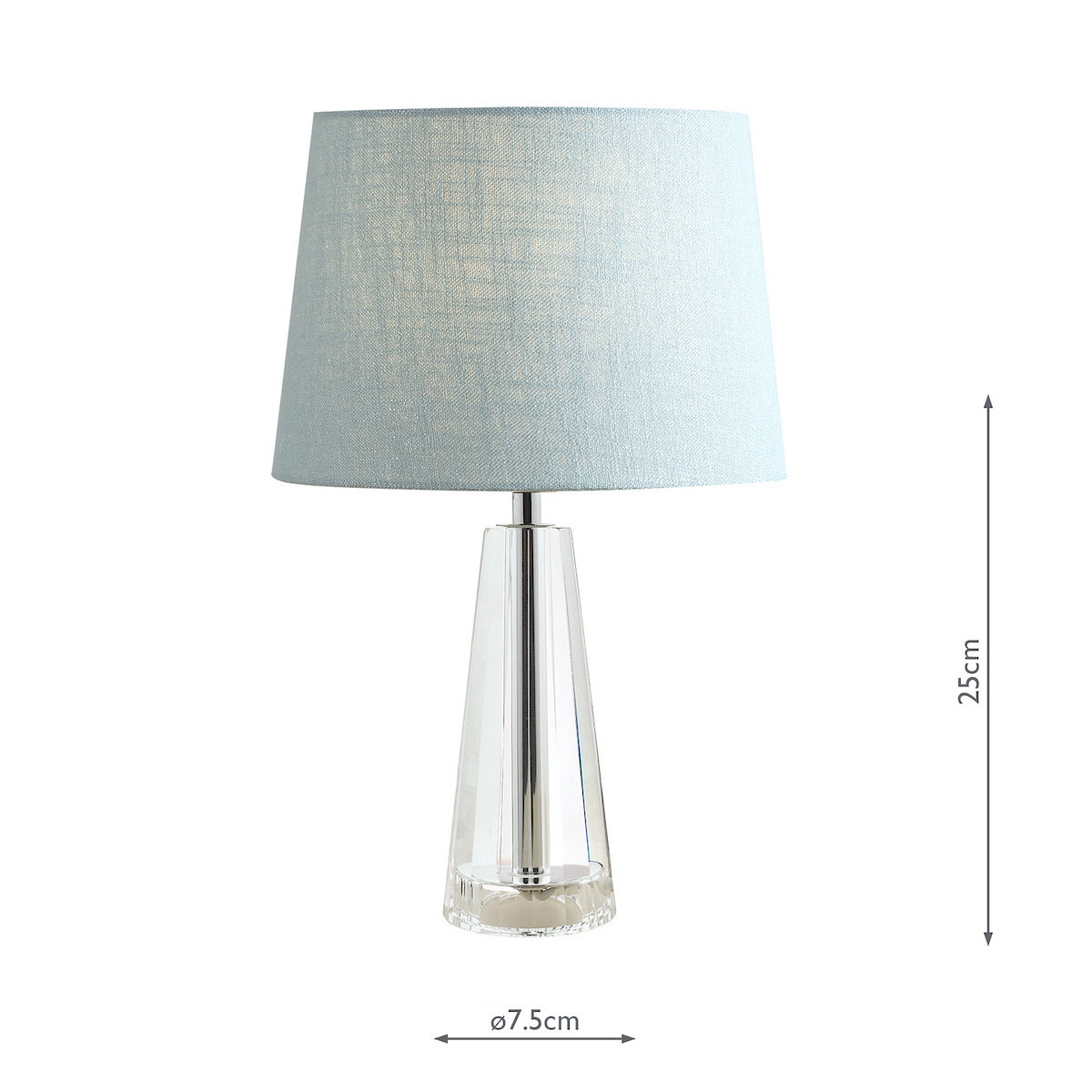 Laura Ashley Blake Small Table Lamp Crystal Polished Chrome Base Only