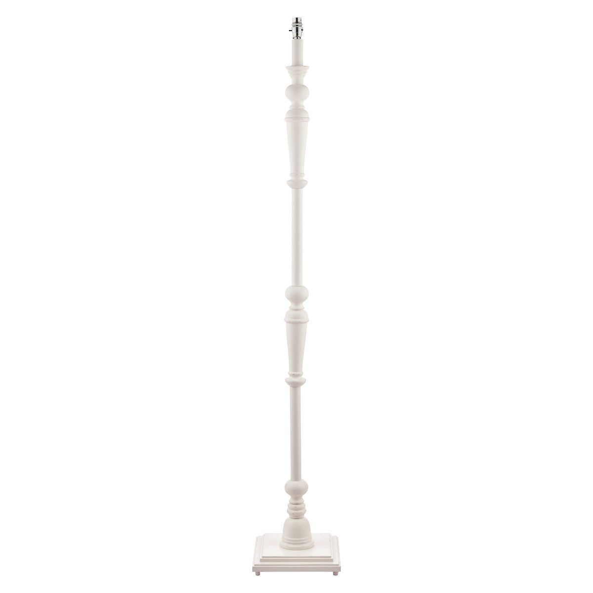 Laura Ashley Tate Wooden Floor Lamp Distressed Off White Base Only