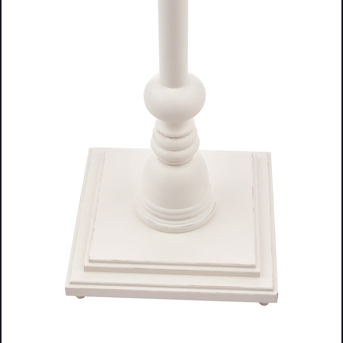 Laura Ashley Tate Wooden Floor Lamp Distressed Off White Base Only