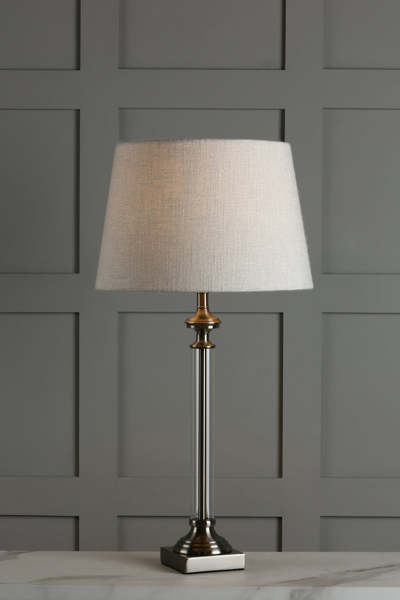 Laura Ashley Winston Table Lamp Antique Chrome & Glass Base Only