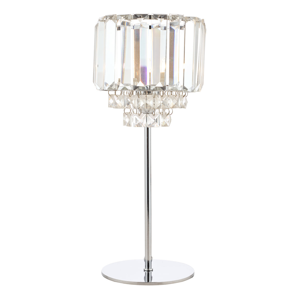 Laura Ashley Vienna Table Lamp Crystal & Polished Chrome