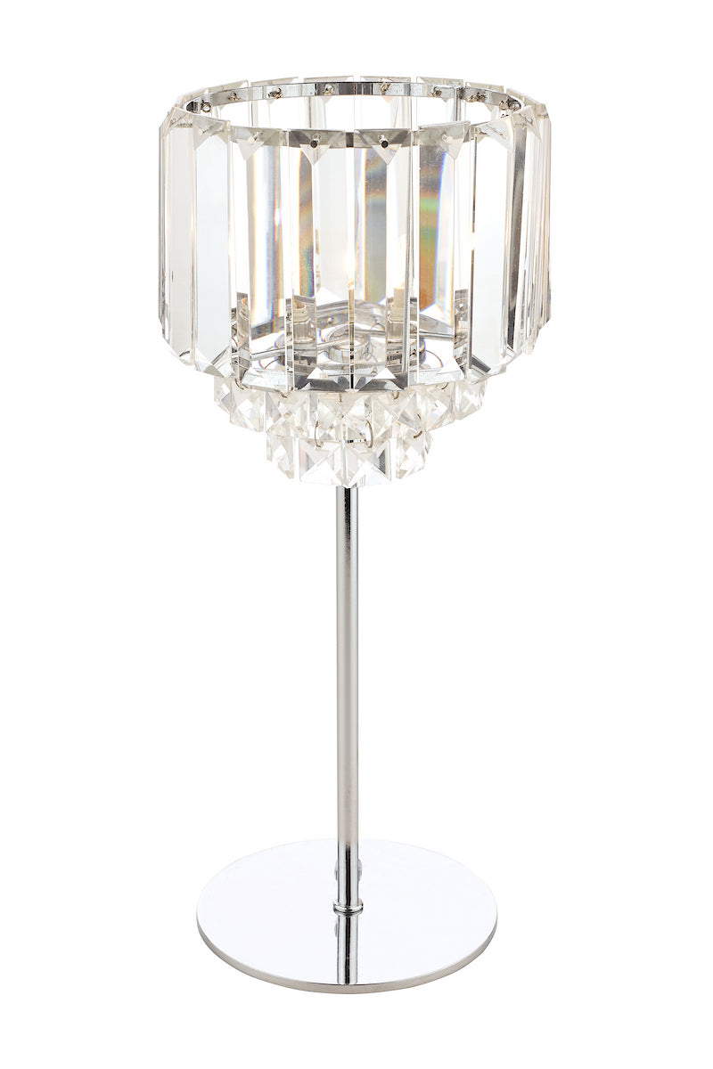 Laura Ashley Vienna Table Lamp Crystal & Polished Chrome