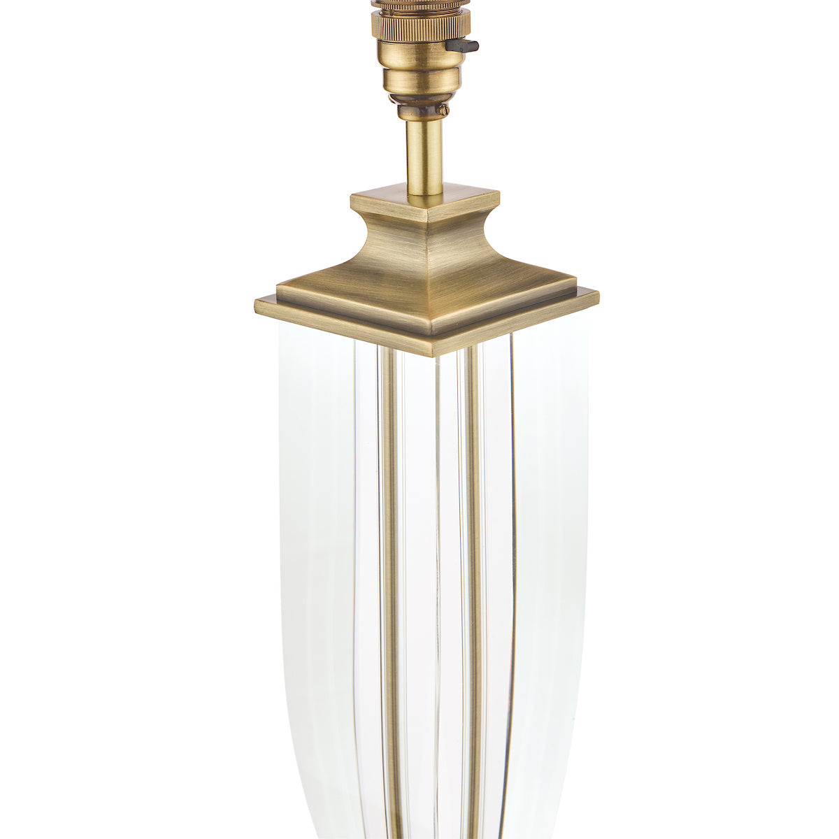 Laura Ashley Carson Large Table Lamp Antique Brass & Crystal Base Only
