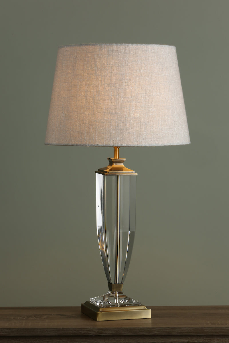 Laura Ashley Carson Large Table Lamp Antique Brass & Crystal Base Only