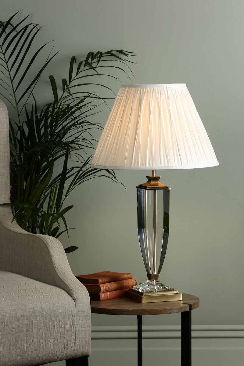 Laura Ashley Carson Large Table Lamp Antique Brass & Crystal Base Only