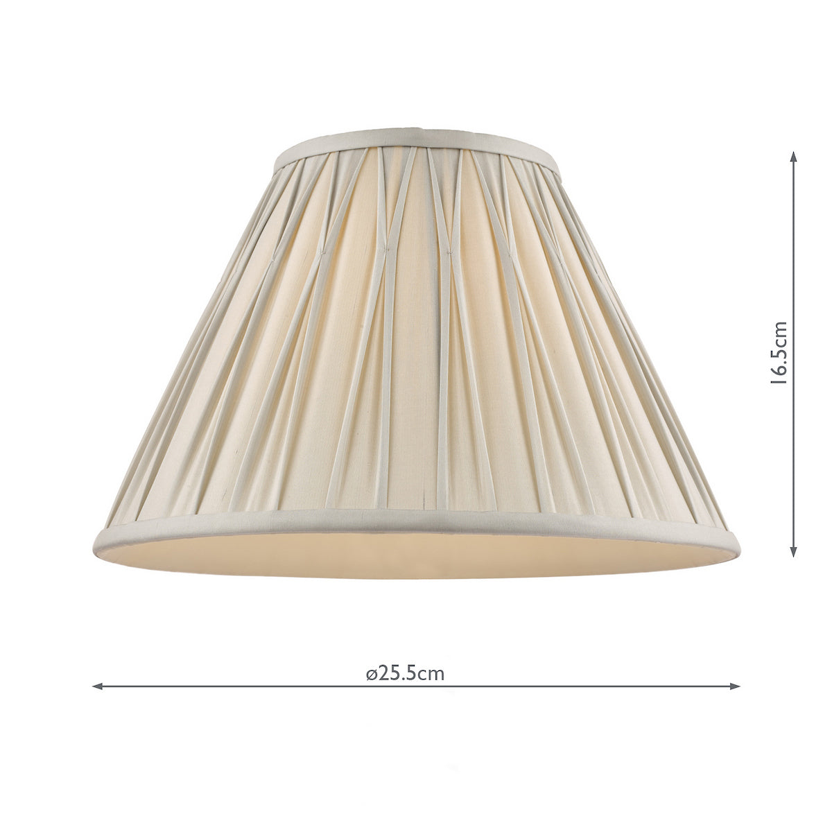 Laura Ashley Fenn Silk Empire Drum Shade Silver 25cm/10 inch