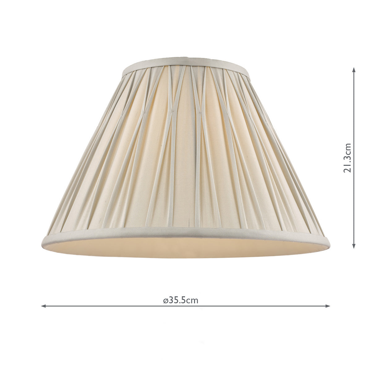 Laura Ashley Fenn Silk Empire Drum Shade Silver 35cm/14 inch