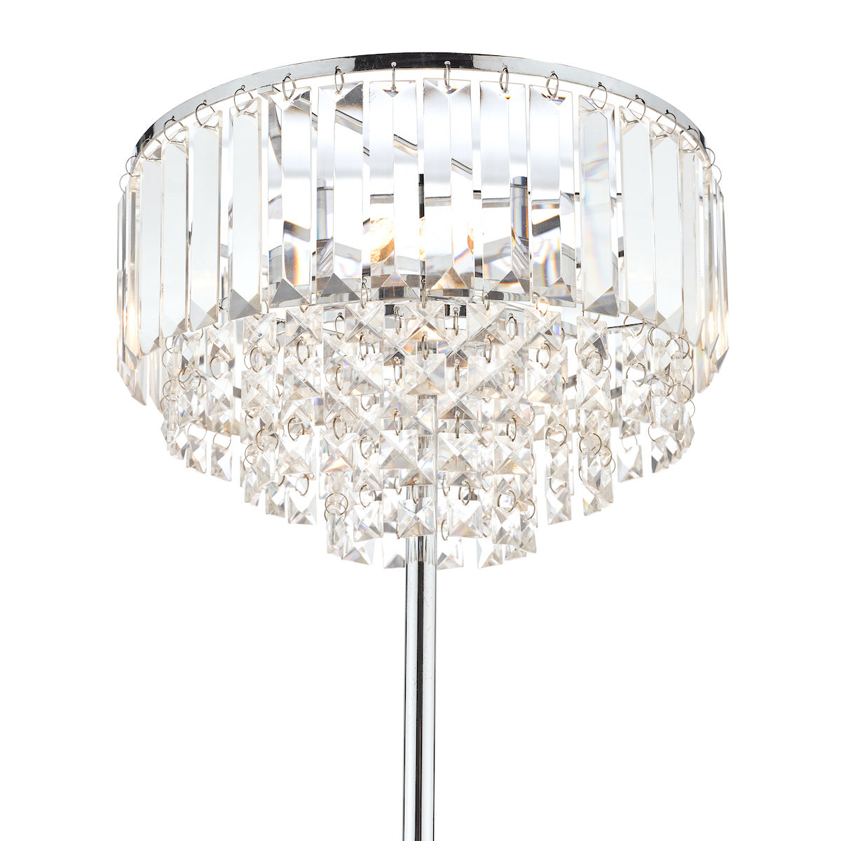 Laura Ashley Vienna 3lt Floor Lamp Crystal & Polished Chrome