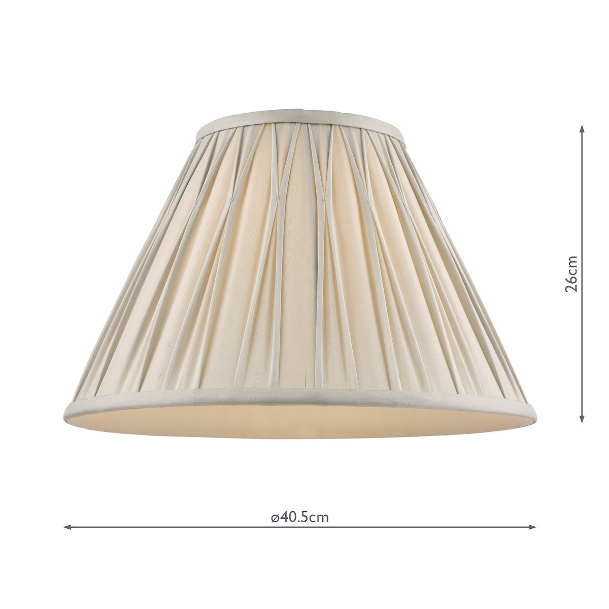 Laura Ashley Fenn Silk Empire Drum Shade Silver 40cm/16 inch