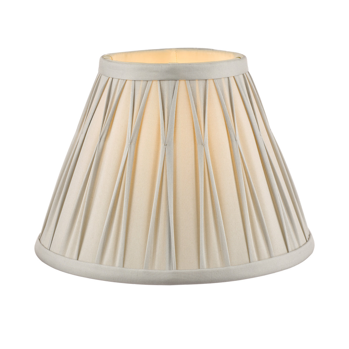 Laura Ashley Fenn Silk Empire Drum Shade Silver 20cm/8 inch