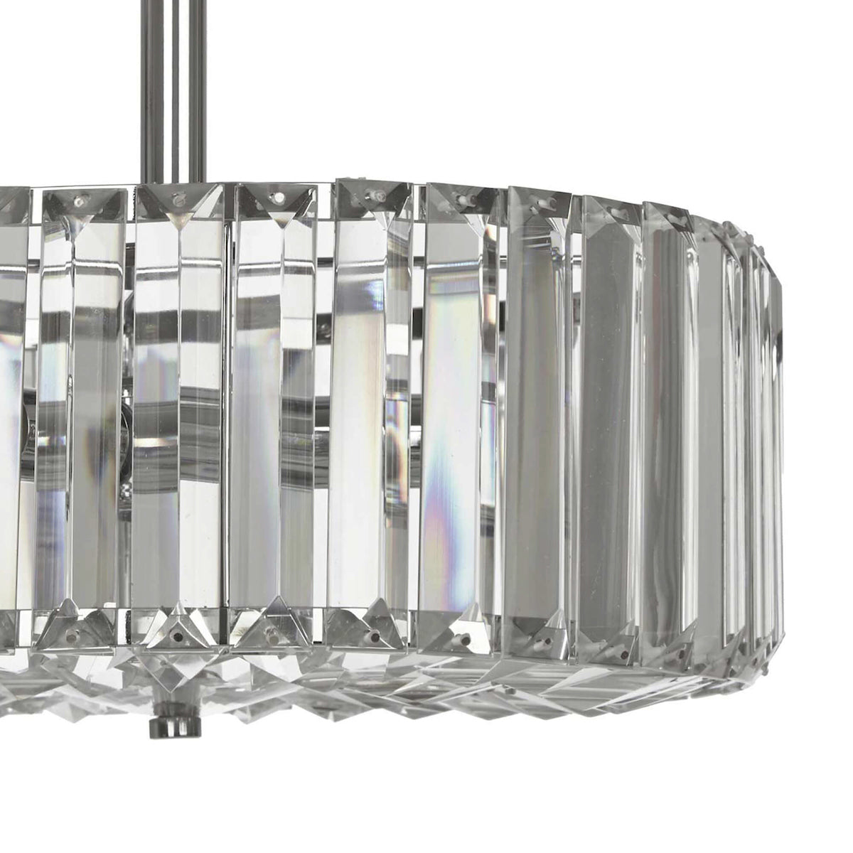 Laura Ashley Fernhurst 3lt Semi Flush Polished Chrome Glass
