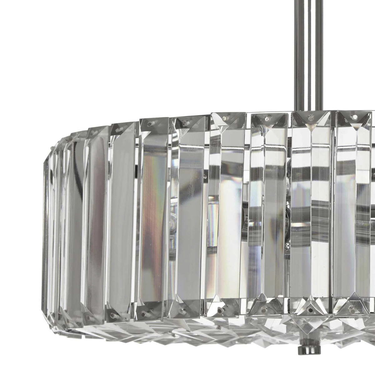 Laura Ashley Fernhurst 3lt Semi Flush Polished Chrome Glass