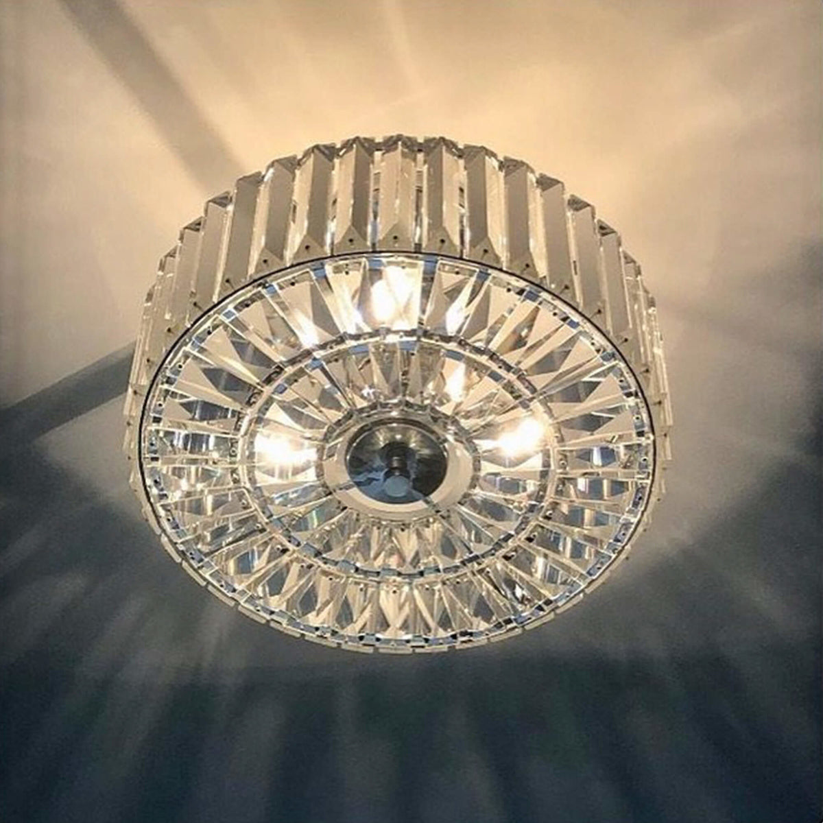 Laura Ashley Fernhurst 3lt Semi Flush Polished Chrome Glass