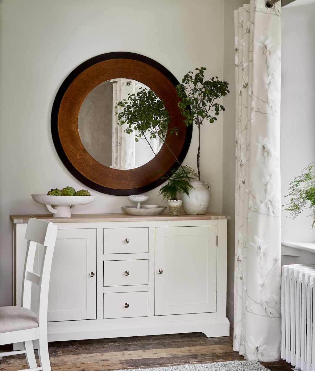 Large Round Mirror Mottled Bronze