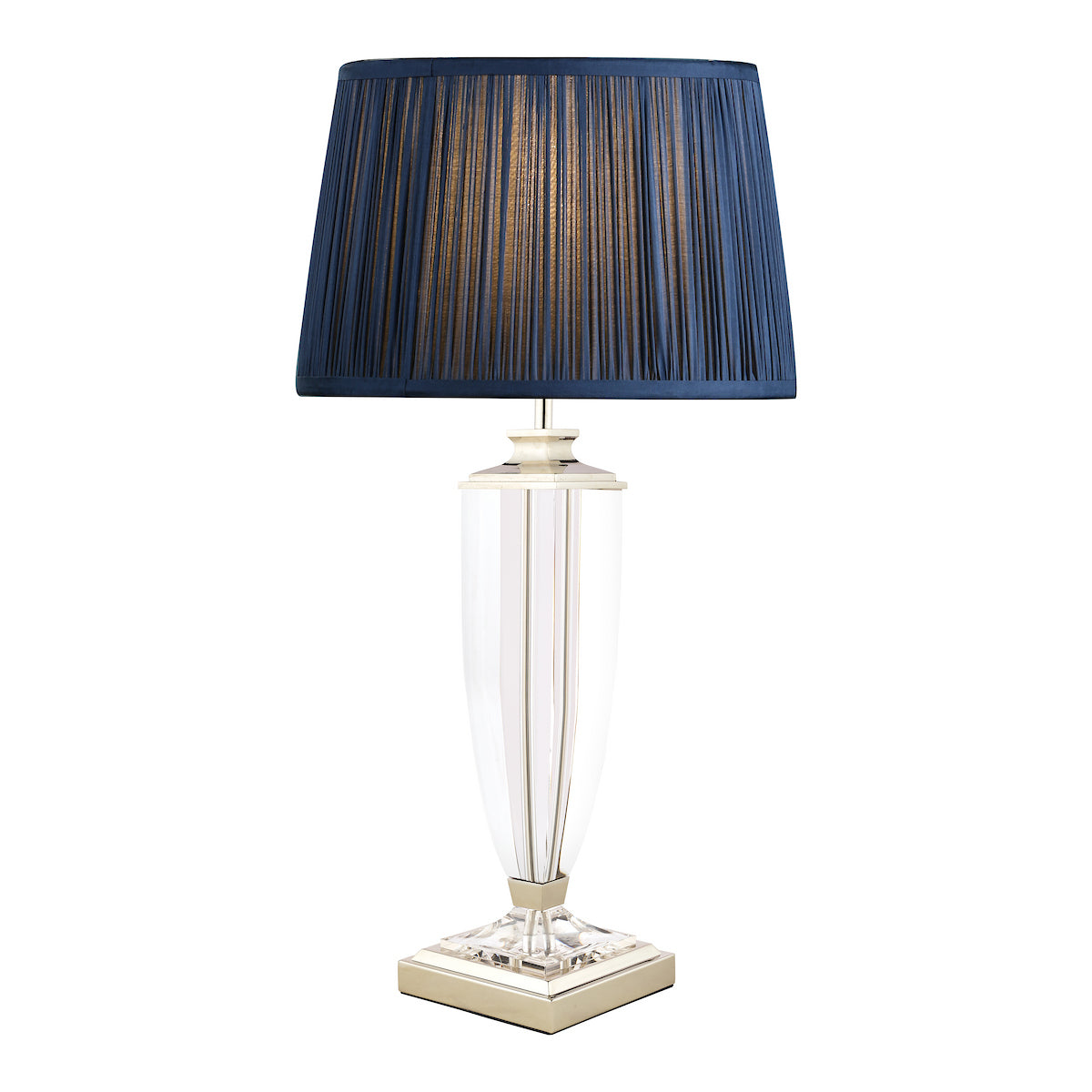 Laura Ashley Carson Large Table Lamp Polished Nickel & Crystal Base Only
