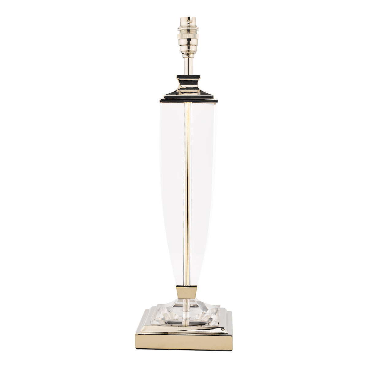 Laura Ashley Carson Large Table Lamp Polished Nickel & Crystal Base Only