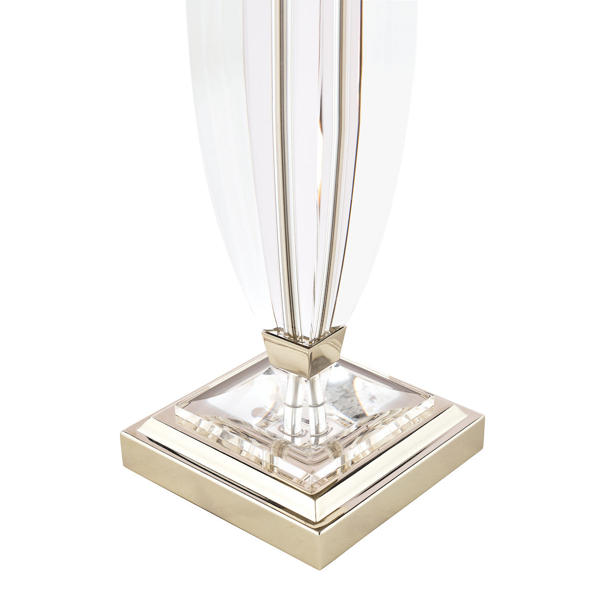 Laura Ashley Carson Large Table Lamp Polished Nickel & Crystal Base Only