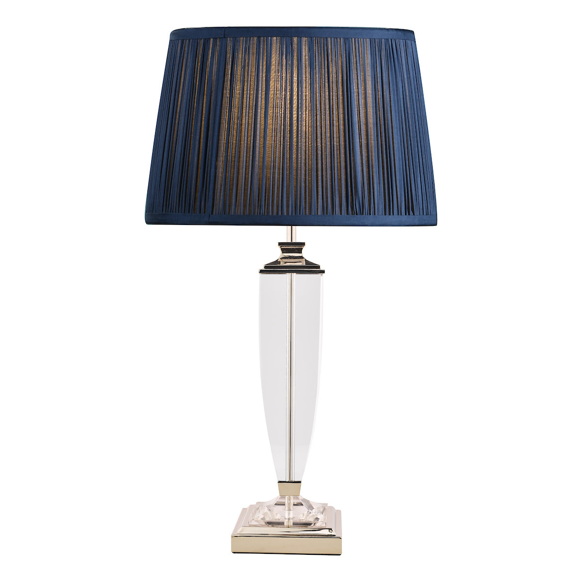 Laura Ashley Carson Large Table Lamp Polished Nickel & Crystal Base Only
