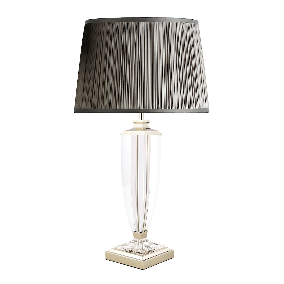 Laura Ashley Carson Large Table Lamp Polished Nickel & Crystal Base Only