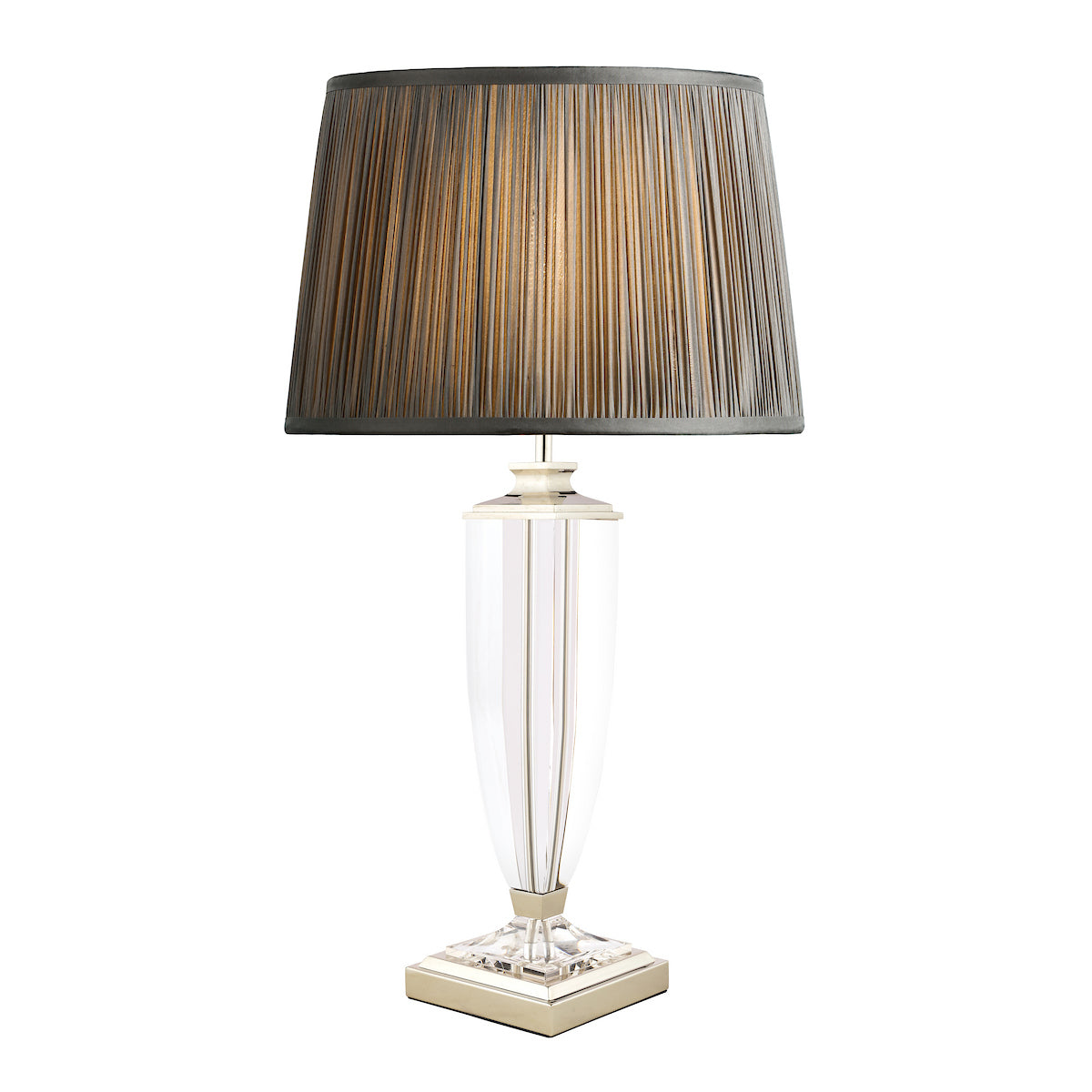 Laura Ashley Carson Large Table Lamp Polished Nickel & Crystal Base Only
