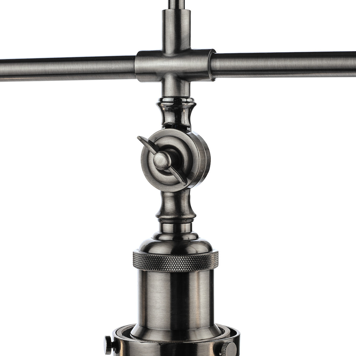 Laura Ashley Isaac 3lt Bar Pendant Satin Nickel Glass