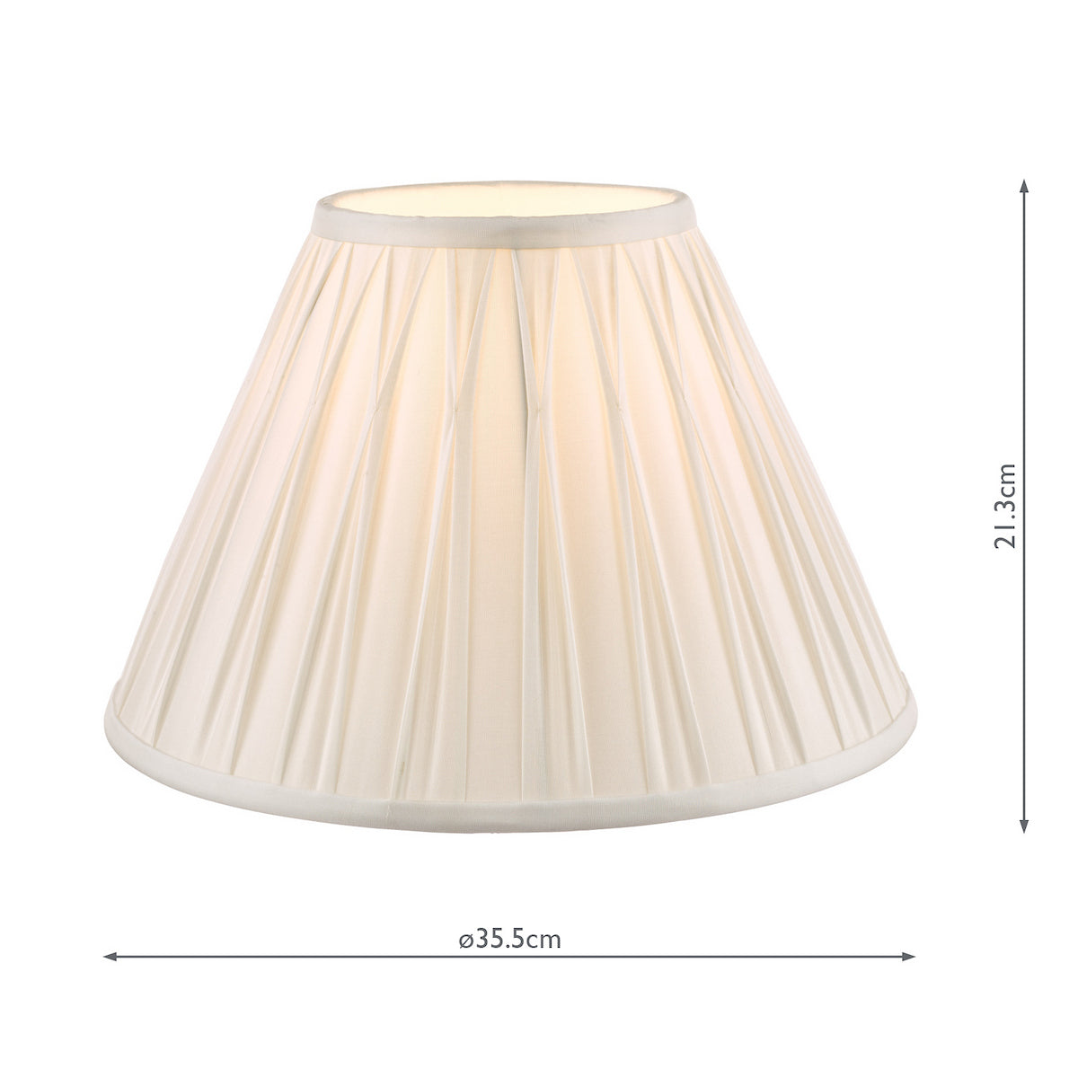 Laura Ashley Fenn Silk Empire Drum Shade White 35cm/14 inch