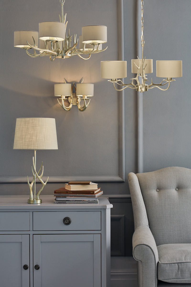 Laura Ashley Mulroy Antler Table Lamp Champagne Base Only