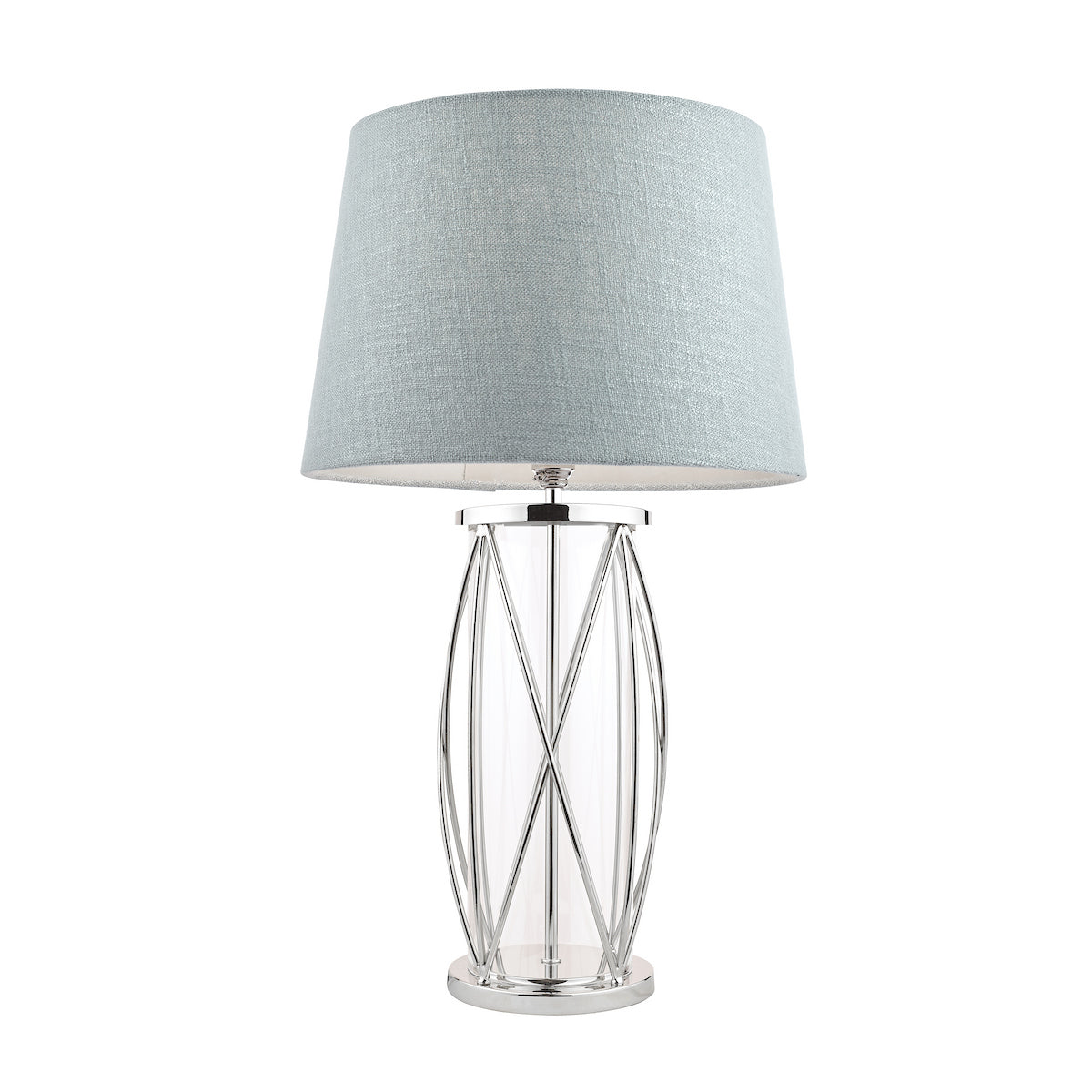 Laura Ashley Beckworth Large Table Lamp Polished Nickel Glass Base Only
