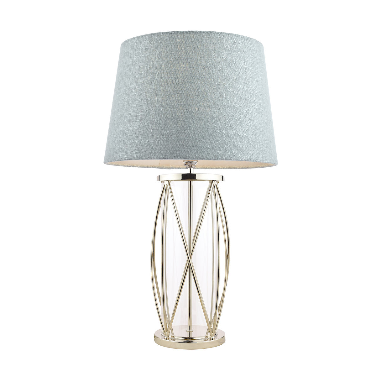 Laura Ashley Beckworth Large Table Lamp Polished Nickel Glass Base Only