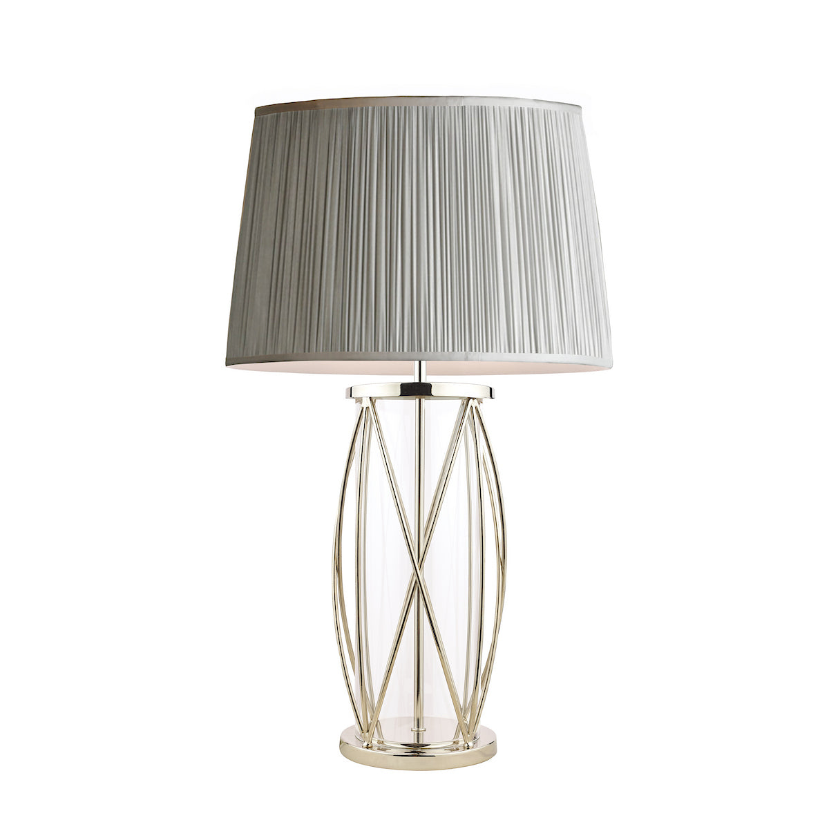 Laura Ashley Beckworth Large Table Lamp Polished Nickel Glass Base Only