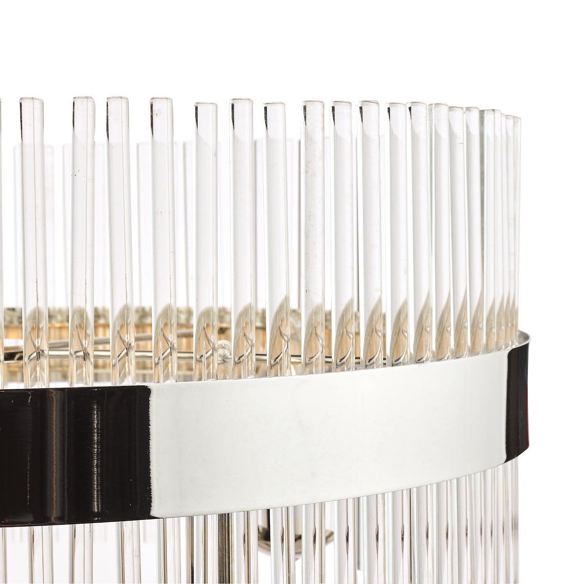 Laura Ashley Alexa 5lt Pendant Polished Nickel Glass Rods