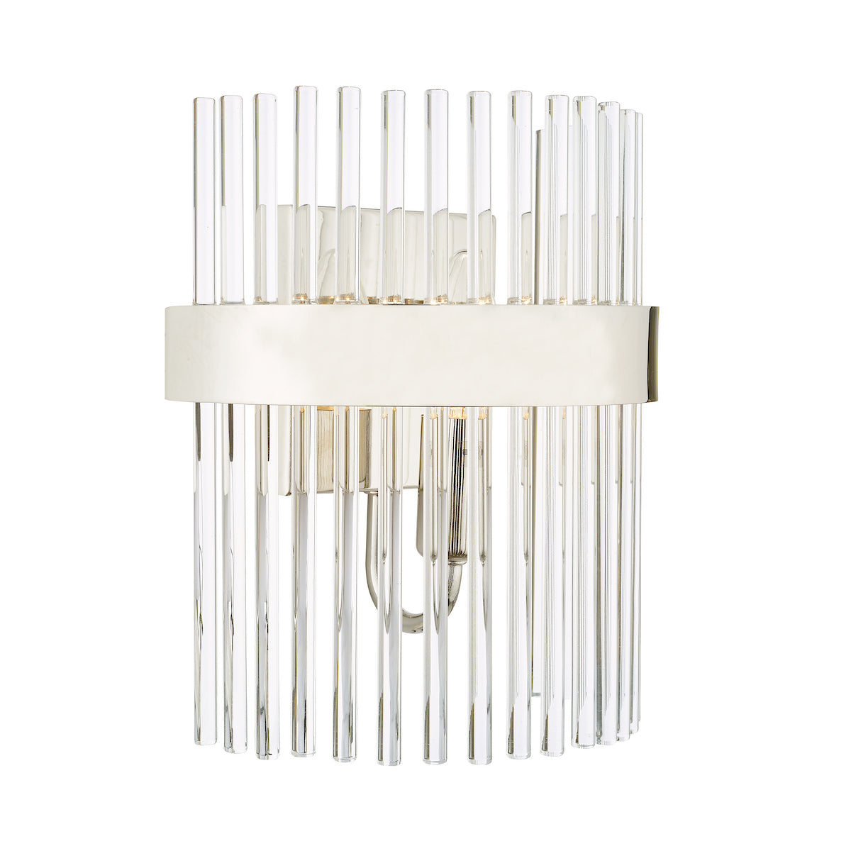 Laura Ashley Alexa Wall Light Polished Nickel Glass