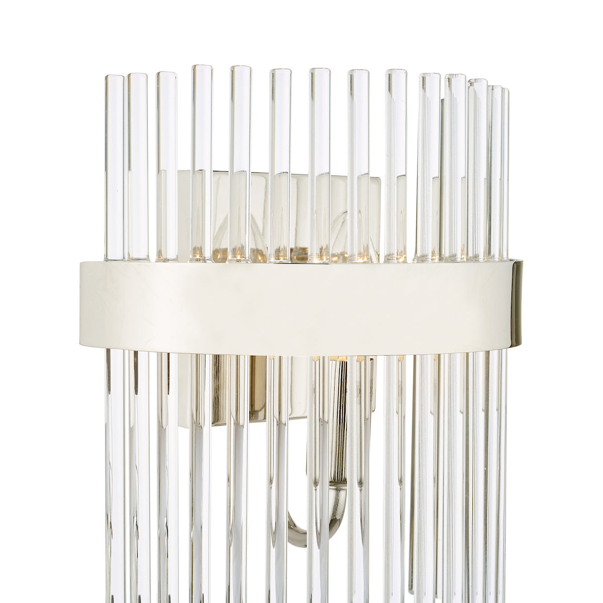 Laura Ashley Alexa Wall Light Polished Nickel Glass