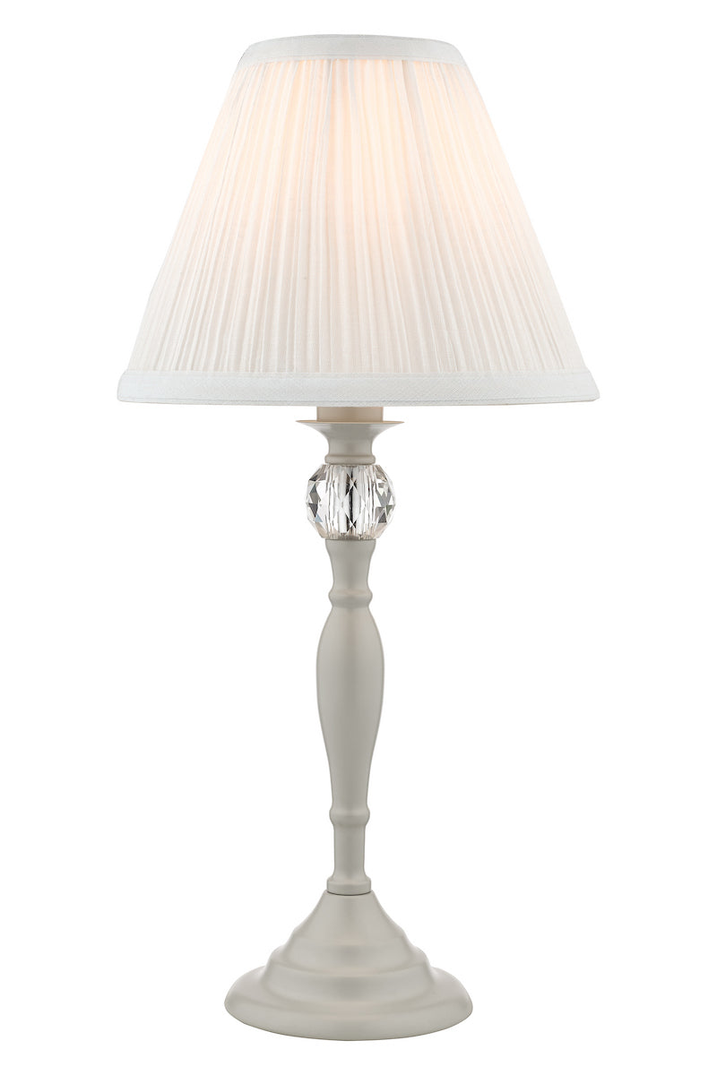 Laura Ashley Ellis Table Lamp Grey With Grey Shade