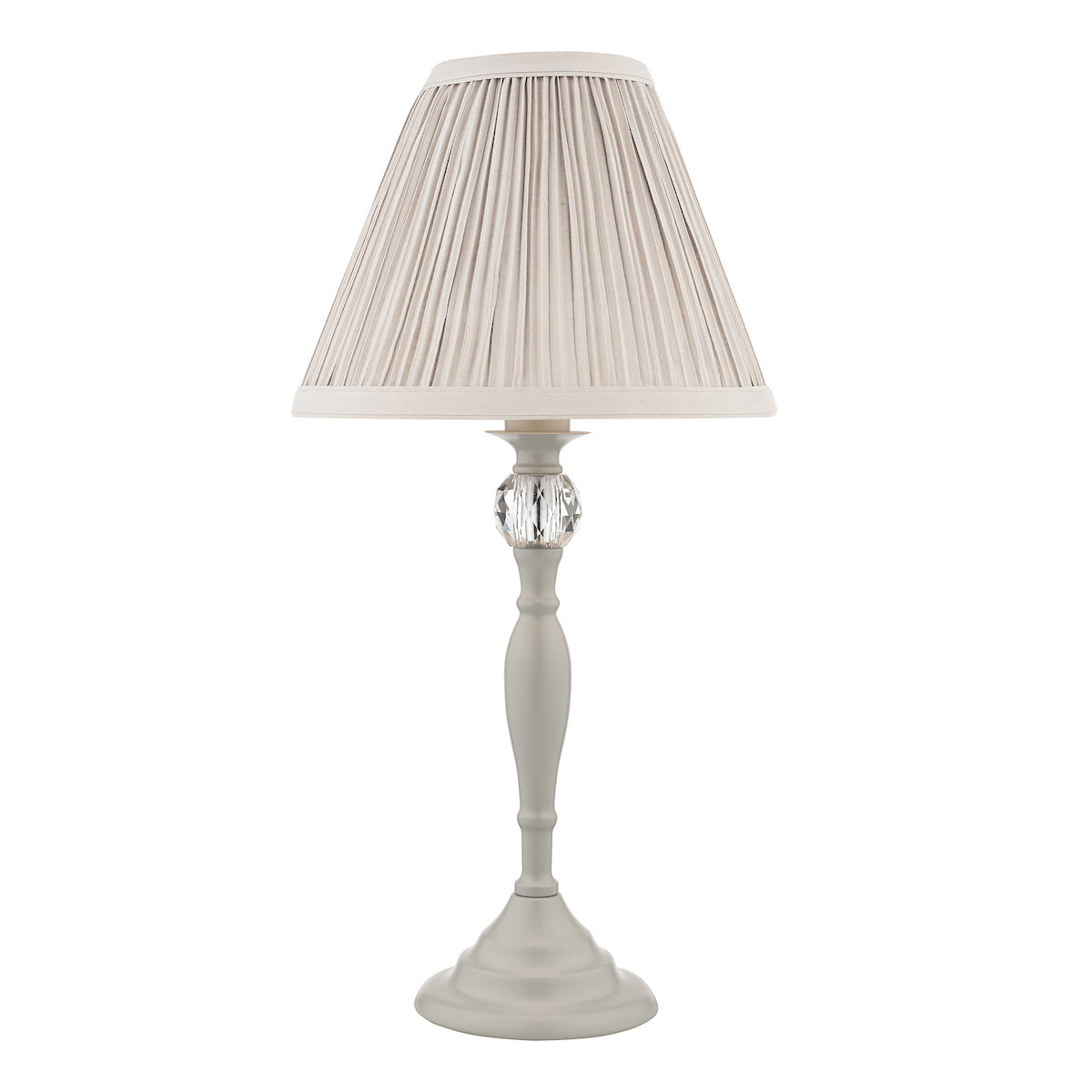 Laura Ashley Ellis Table Lamp Grey With Grey Shade