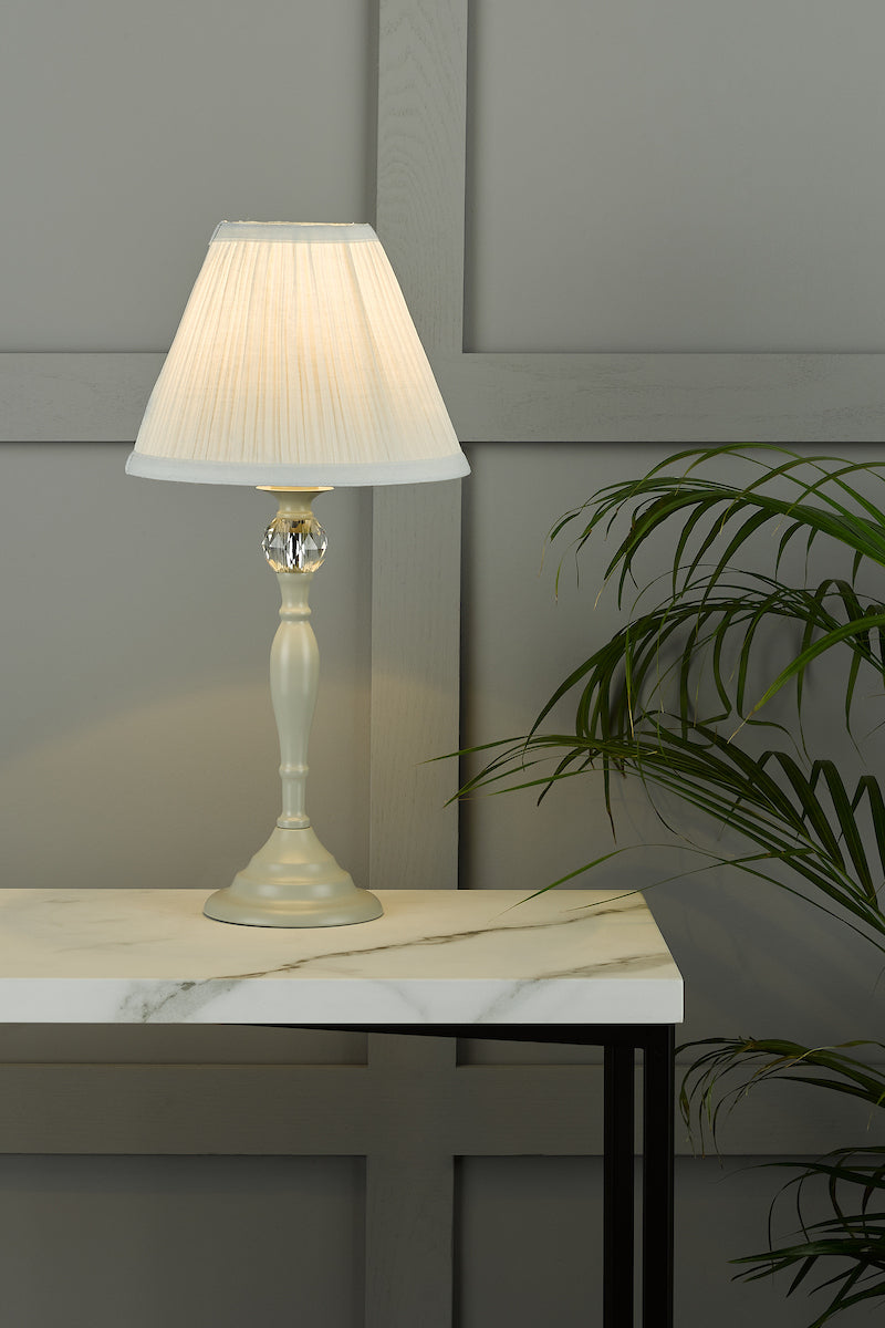 Laura Ashley Ellis Table Lamp Grey With Grey Shade